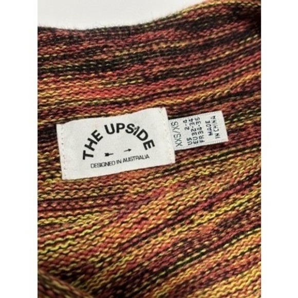 Anthropologie The Upside Nitara Knit Cropped Sweater XXS/XS Arrow Detail - Picture 6 of 10